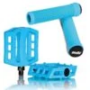 Pack DEMOLITION Pédales Trooper Bleu Glacier + Poignées ODI Longneck Bleu