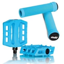 Pack DEMOLITION Pédales Trooper Bleu Glacier + Poignées ODI Longneck Bleu