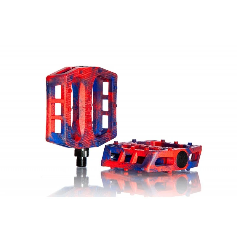 Pédales Demolition Trooper Rouge-Bleu Marble 3 Pédales Demolition Trooper Rouge-Bleu Marble