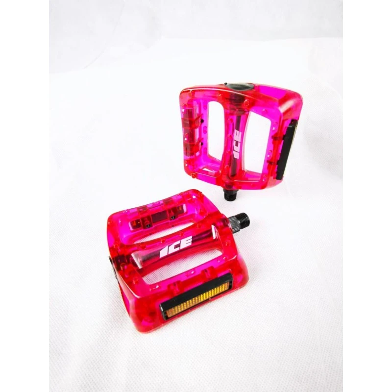 PEDALES ICE FAST 9/16ème Kristal Rouges 3 PEDALES ICE FAST 9/16ème Kristal Rouges