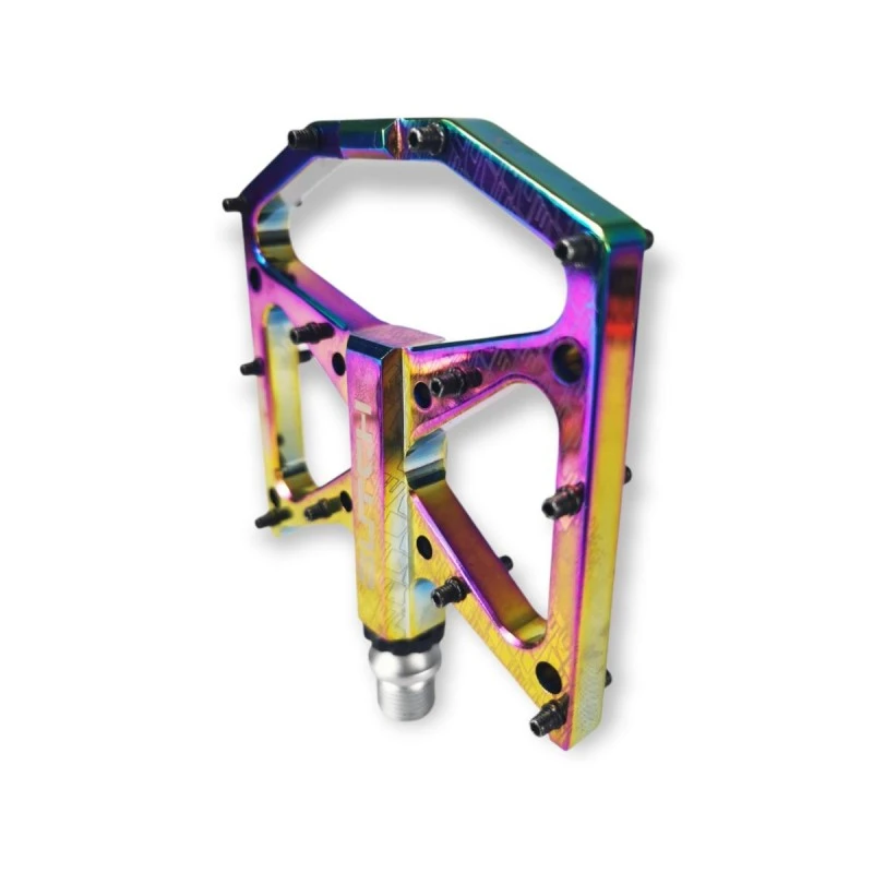 Pédales ICE FAST Butch Aluminium CNC 9/16e Oil Slick 4 Pédales ICE FAST Butch Aluminium CNC 9/16e Oil Slick – Image 2