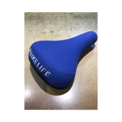 Selle BIKELIFE Bleue Logo Blanc -BRN Soldes selle bikelife bleue logo blanc 4