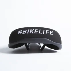 Selle BIKELIFE Noire Logo Blanc -BRN Soldes selle bikelife noire logo blanc 2
