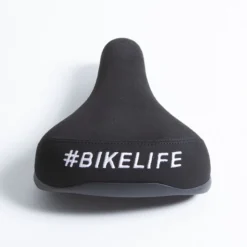 Selle BIKELIFE Noire Logo Blanc -BRN Soldes selle bikelife noire logo blanc 4