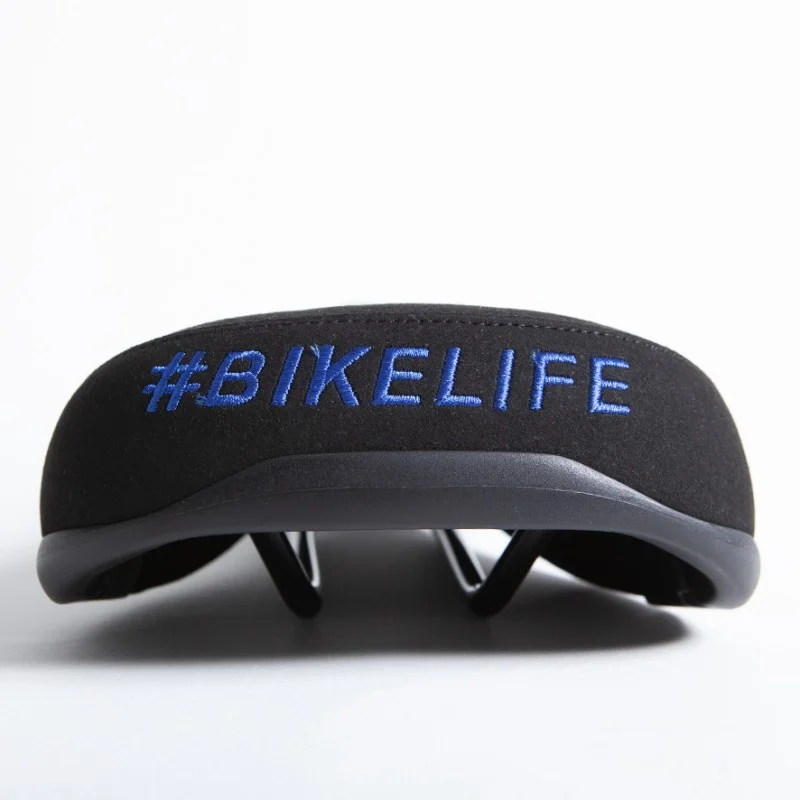 Selle BIKELIFE Noire Logo Bleu 4 Selle BIKELIFE Noire Logo Bleu – Image 2