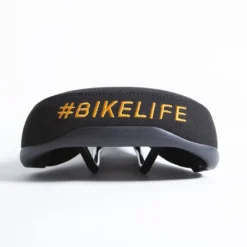 Selle BIKELIFE Noire Logo Orange -BRN Soldes selle bikelife noire logo orange 2