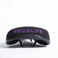 Selle BIKELIFE Noire Logo Violet -BRN Soldes selle bikelife noire logo violet 2