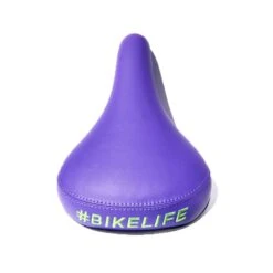 Selle BIKELIFE Violette Logo Vert -BRN Soldes selle bikelife violette logo vert 3
