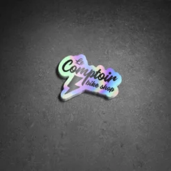 Sticker LECOMPTOIRBIKESHOP Holographic Small -BRN Soldes sticker lecomptoirbikeshop holographic 2
